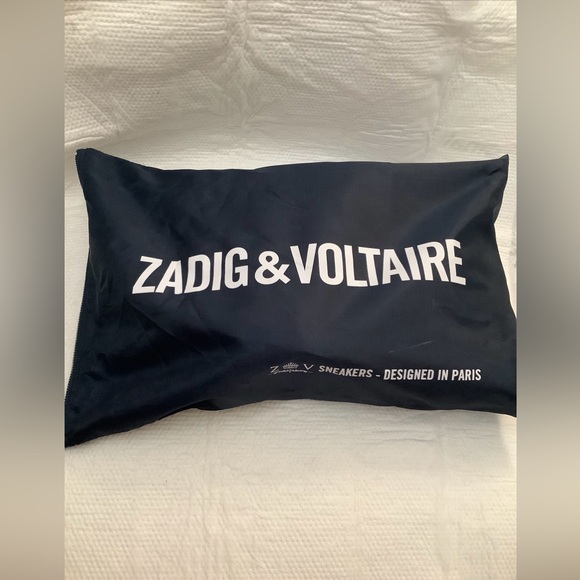 Zadig & Voltaire High Flash Shift Sparkle Leather Sneakers High Tops Sz 39 NWOB - Picture 6 of 15